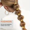 1PCS Gold and Silver Spherical Elastic Hair Rope High-end Sweet Cool Hair Ring Does Not Hurt The Hair Ball Low Ponytail Hair Rope Hair Accessories