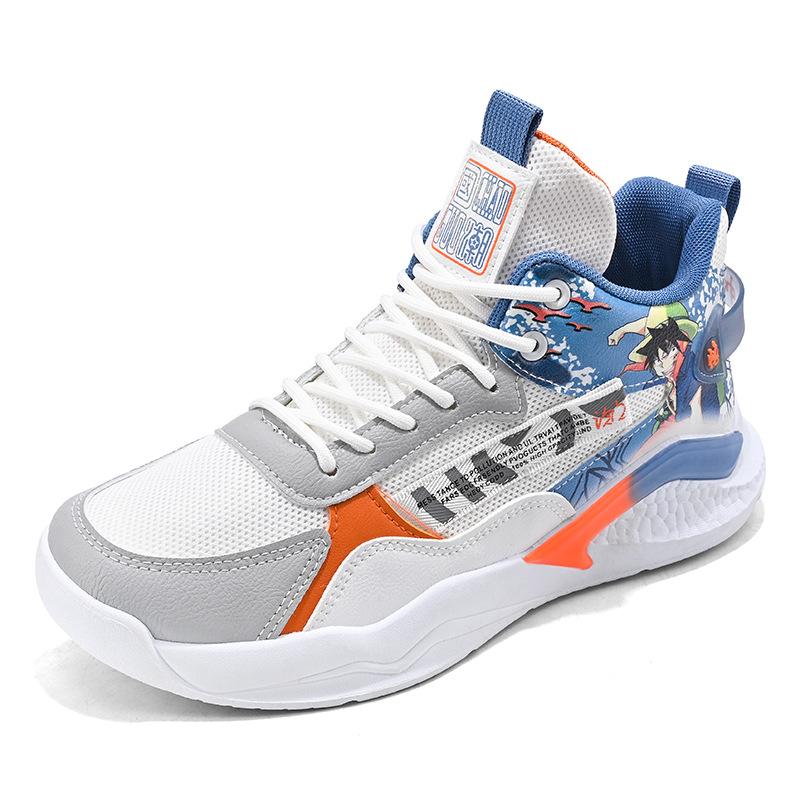 Мужская обувь, новые высокие сетчатые дышащие баскетбольные кроссовки, трендовая мужская спортивная обувь, модная повседневная обувь на платформе