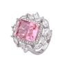 Jewelry High Carbon Diamond Ice Flower Cut Deep Pink Diamond Copper Inlay Premium Set 10 * 12-6 * 8