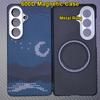 Carbon fiber aramid magnetic case for samsung galaxy s26+ Kevlar fabric s26plus thin hard Lightweight Cover magnetic balck  red