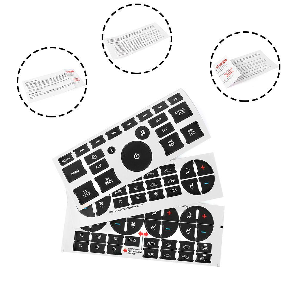 Наклейки для салона автомобиля, украшение для ремонта кнопки, замена кнопки управления климат-контролем, наклейка