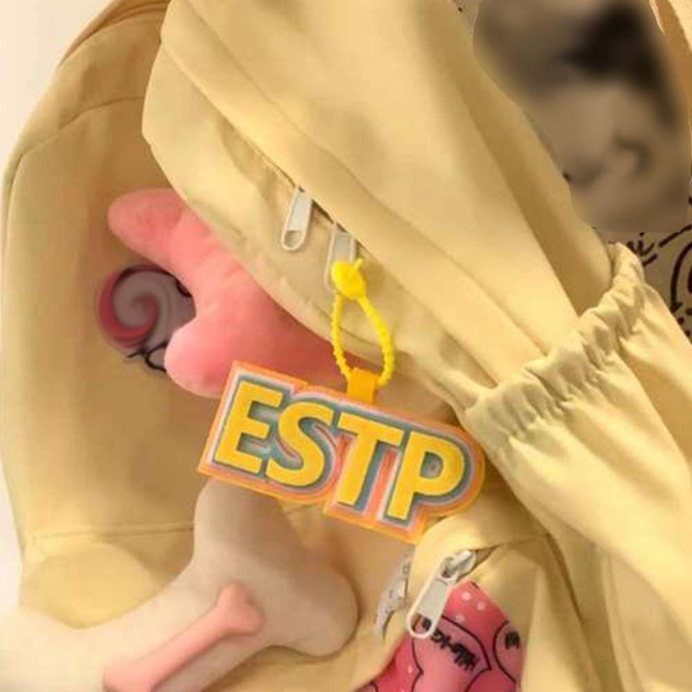 Letter MBTI Key Chain Korean Style 16 Type Personality Key Chain Non-woven Pendant Decoration