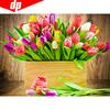 5D DIY Алмазная вышивка Полный дисплей Цветочная вышивка крестом Мозаика Полный круглый алмазная живопись