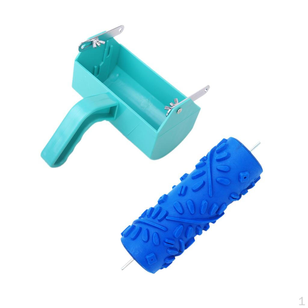 15 см DIY настенная живопись резиновый печатный валик кисть + машина #1