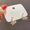 Korean Niche Design Pearl Flower Earrings 2022 New Trendy Light Luxury Two Wear Small Stud Earrings Women