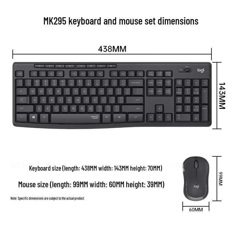 Logitech MK295 Silent Wireless Keyboard and Mouse Combo