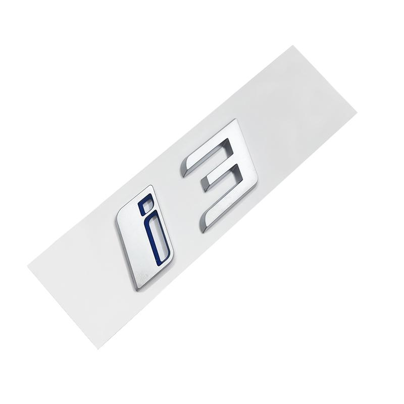 Car Stickers ABS 3D Letters Rear Trunk Emblem Logo for BMW iX i3 i4 i7 iX3 iX4 iX7 Matte Silver Accessories SU1