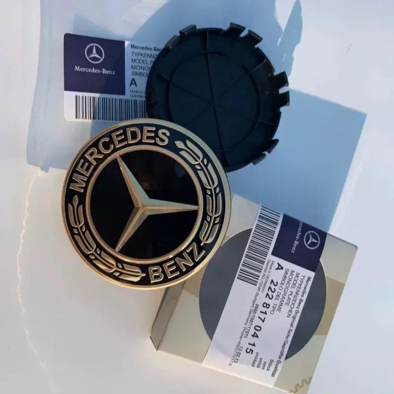 Для Mercedes Benz 4 шт. Колпачок ступицы колеса автомобиля Наклейка на центральный болт колеса Для Mercedes-Benz C180 C200 E300 S350 E260 ml350 GLK декор