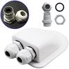 5X Double Wire Entry Gland Box Solar Panel Roof Wire Entry Gland Box Cable Motorhome Double Hole RV Yacht-A99D