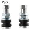 Car Tubeless Metal Silver 2pcs Car Tubeless Dust Silver