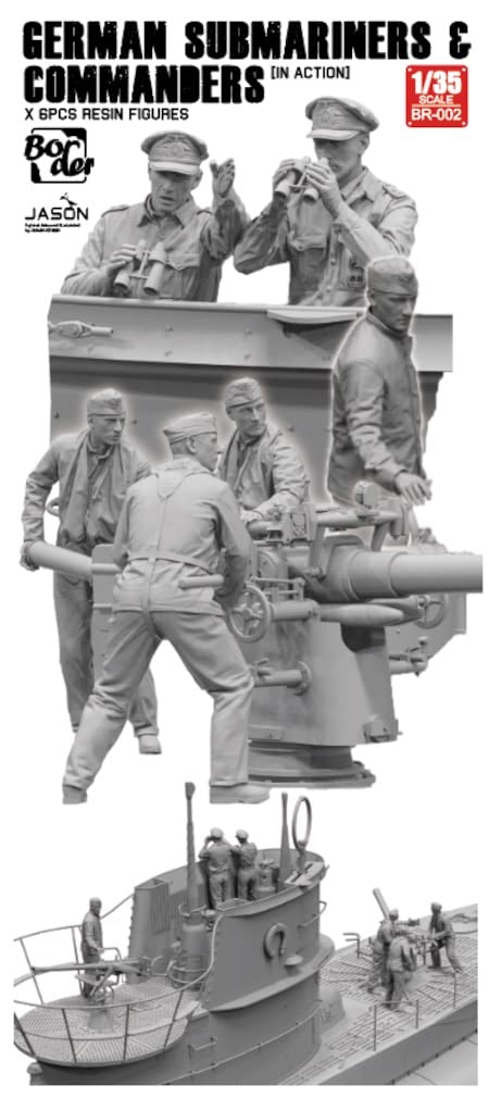 Набор из 6 деталей для сборки подводной лодки ВМС Германии Border Model BR002 Molding Color 1/35 и