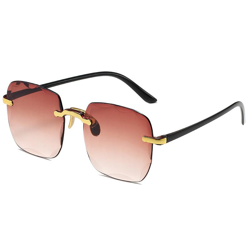 6 европейских и американских квадратных солнцезащитных очков без оправы модные тенденции обрезанные солнцезащитные очки без оправы женские уличные солнцезащитные очки