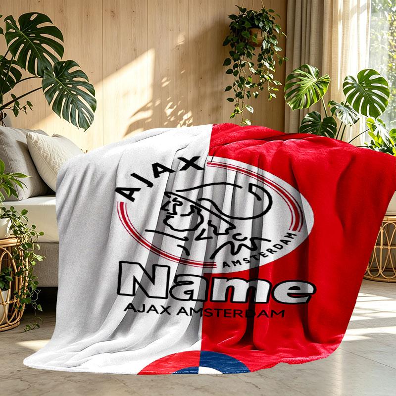 Custom Name Personalized Ajax Print Blanket, Home Decor, Bedroom, Sofa, Camping, Couch, Gifts for Birthday Christmas