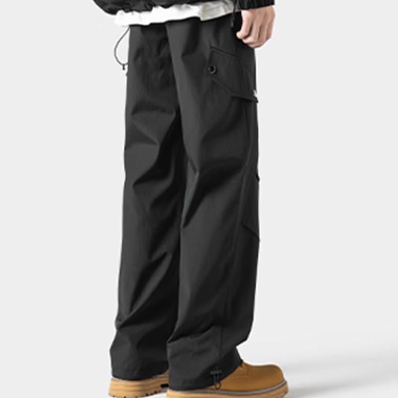 Mao Ren Men's Casual Straight-Leg Cargo Jogger Pants