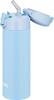 Thermos Бутылка для воды с вакуумной изоляцией и соломенной бутылкой 350 мл светло-голубая для хранения в холодильнике LB FJM-350