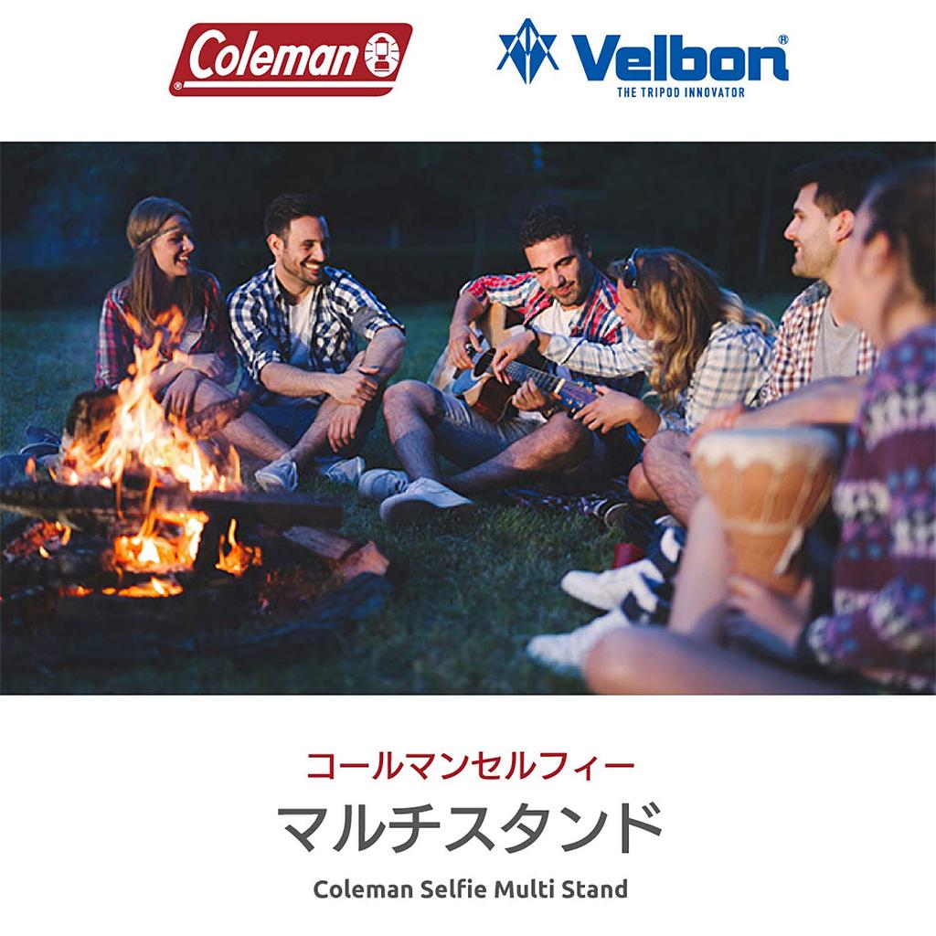 Velbon Tripod Coleman Selfie Multi Stand Black Wireless Remote Control Included Camera Screw Compatible with iPhone 15 Android iPhone 302618 Selfie