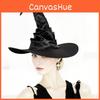 Costume Curved Halloween Hook Witch Hat With Curled Brim For Party Dress Up