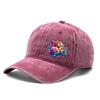 Colorful Flower Print Snapback Baseball Hat, Dad Hat Casual Slouchy Inelastic Lightweight Adjustable Sun Hat