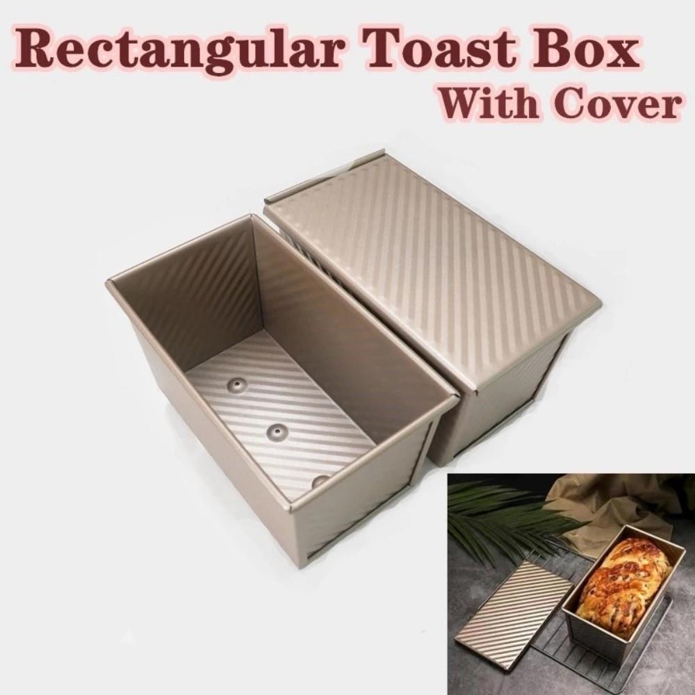 with Cover Loaf Pan Rectangle Shape Cake Toast Box Durable Bread Tray Oven Cake Baking Making Tool