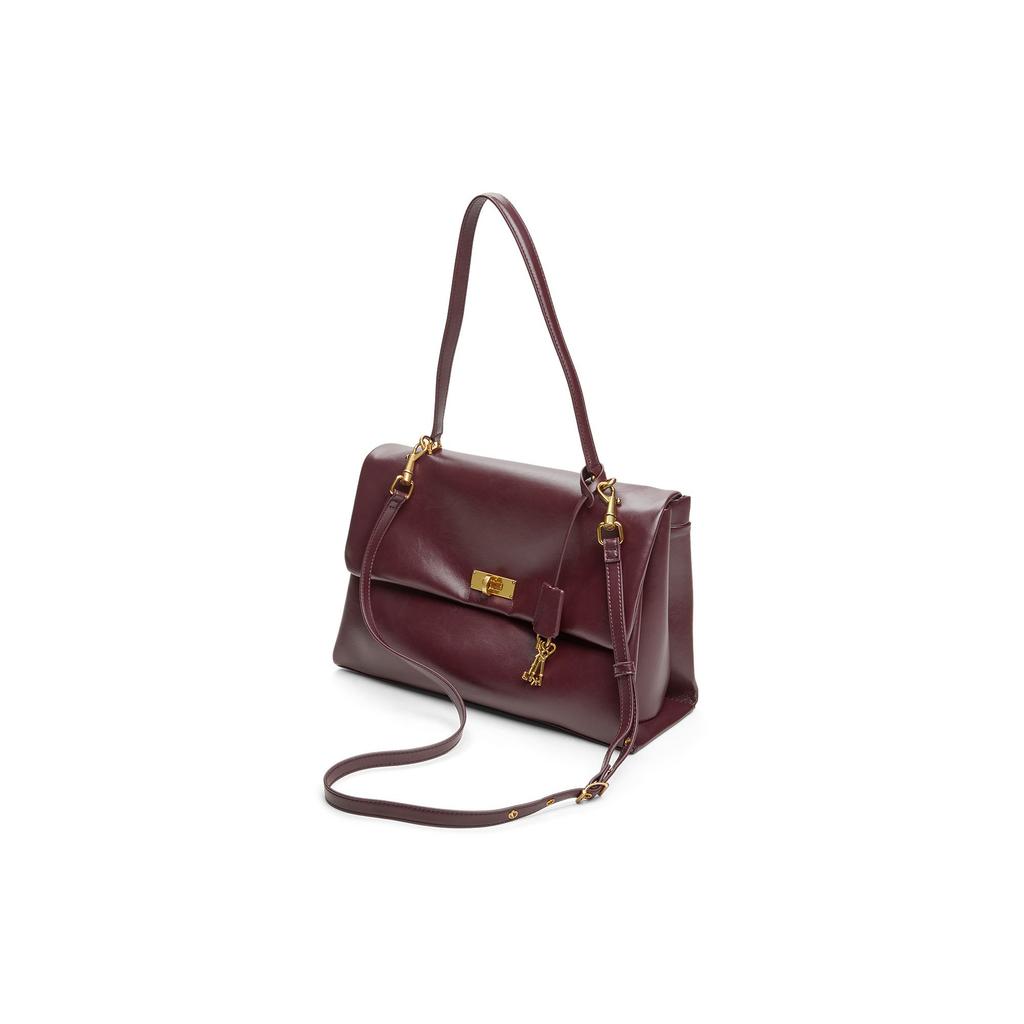 Charles & Keith Сумка-мессенджер Kerry с подвеской Женская сумка на плечо Черный Кремовый Бордовый CK2-20782514
