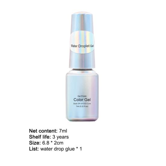 Nail Art 7 мл Быстрые прозрачные капли воды Строительный лак для ногтей с 3D эффектом Прочный прозрачный УФ-лак для маникюра
