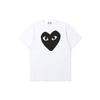 COMME des GARCONS PLAY Белая футболка с черным сердцем Мужская AZ-T070-051-1