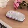 Wireless Bluetooth with Rhinestone DPI Artificial Diamond Light with for Compatible with and Android Mouse, 2.4G, Rechargeable, Cover, Three-Level