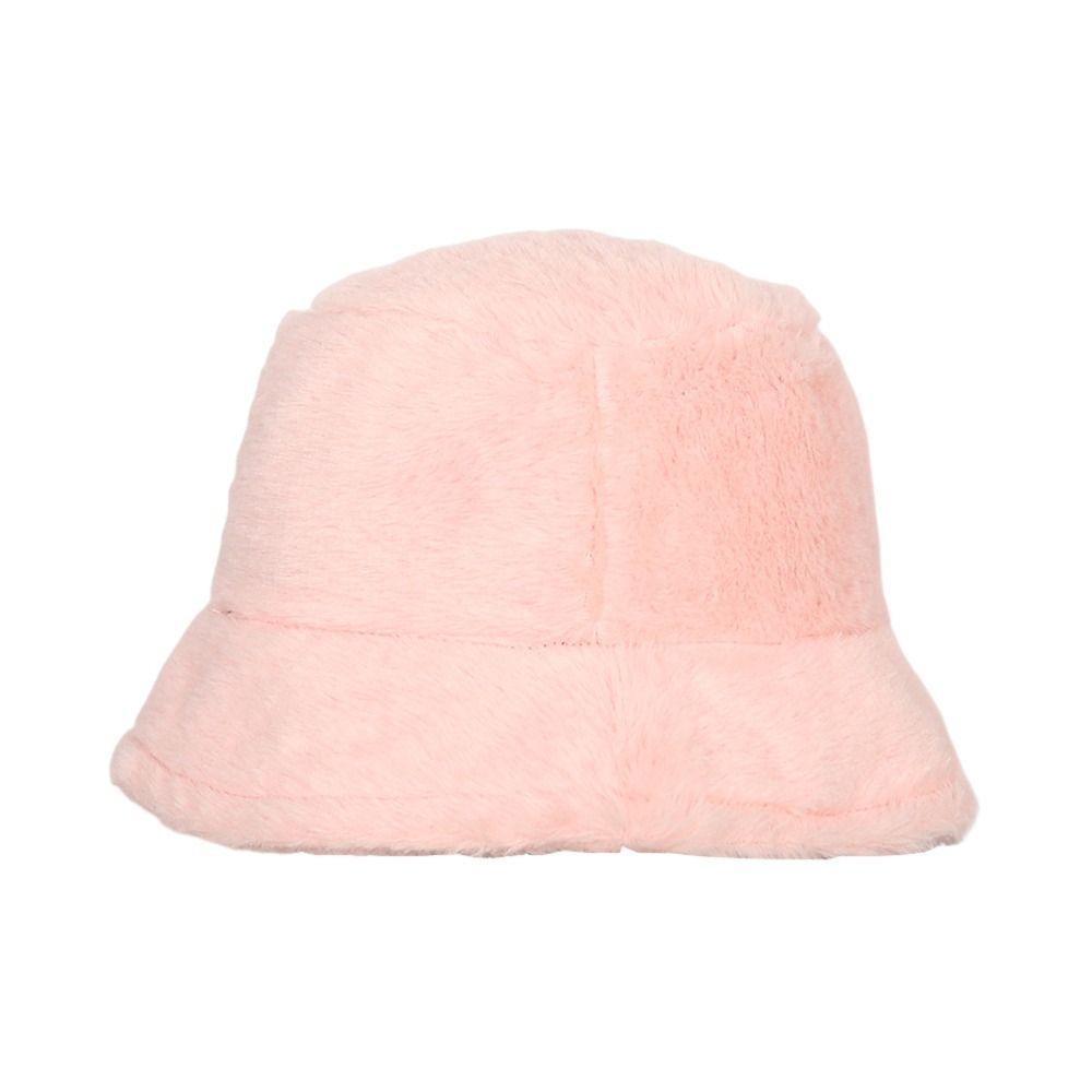 Faux Fur Bucket Hat Soft Flat Top Cap Gift Fisherman's Cap Women Lady