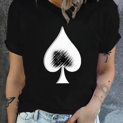 Женская футболка с круглым вырезом, базовый однотонный дизайн, весна-осень