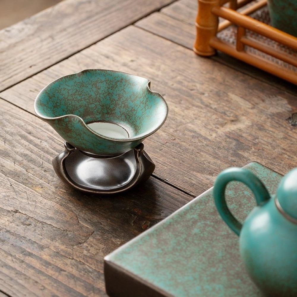 Керамические фильтры для чая, обожженные в печи, ретро-сепараторы для чая, принадлежности для напитков, фильтр для чайных листьев, Главная