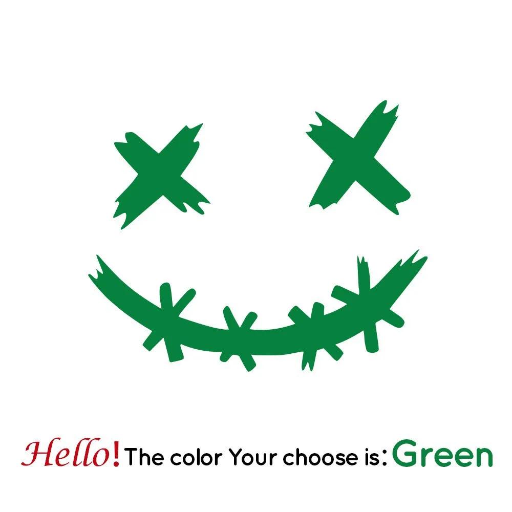 Наклейка на автомобиль Наклейки с улыбающимся лицом демона Наклейки на мотоциклетный шлем Светоотражающая Водонепроницаемая Наклейка с улыбающимся лицом Украшение кузова автомобиля