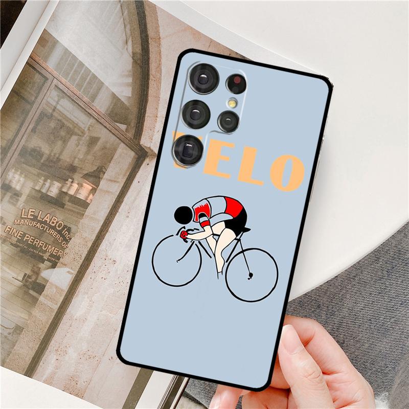 Bike Cycling Art Phone Case For Samsung Galaxy S25 Ultra S9 S10 S20 S22 S21 Plus S23 FE S24 Ultra Full Cover