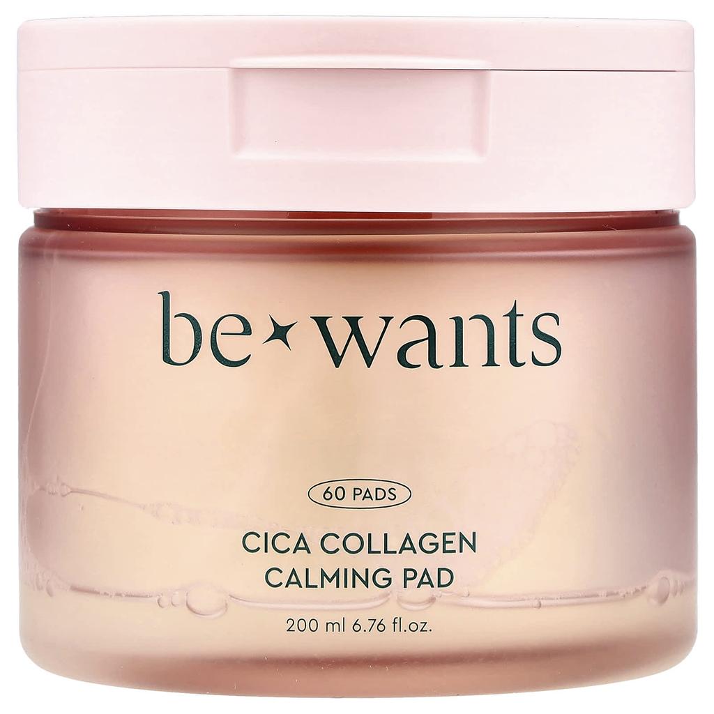 bewants Cica Collagen Calming Pads, 60 Sheets, 200ml (6.76 Fl Oz)