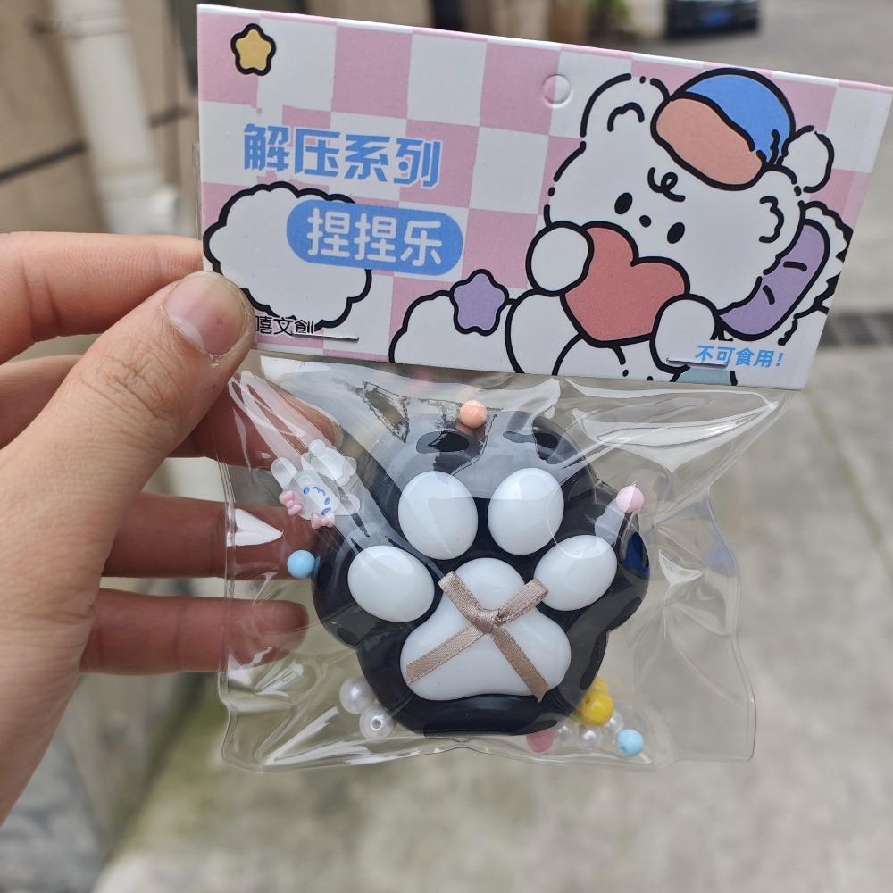 Pearl Squeeze Cat Paw Прозрачная кошачья лапка Щипковая игрушка Забавная кошачья лапка Медленный отскок Игрушка для детей
