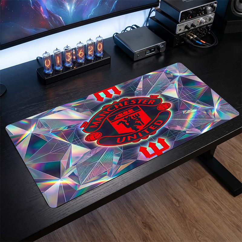 Большой игровой коврик для мыши Manchester United, нескользящий, мягкая резина, для офисного стола, ноутбука, компьютера, Декор
