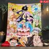 One Piece Anime Style Blanket Warm Flannel Cozy Soft for Living Room Bedroom Home Decor THW