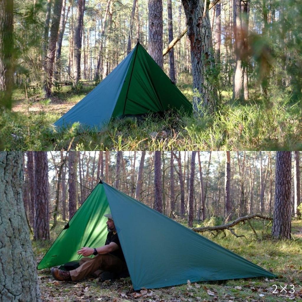 BUSHMEN Travel Gear ULTRA Tarp (Deep Green, 2x3m)