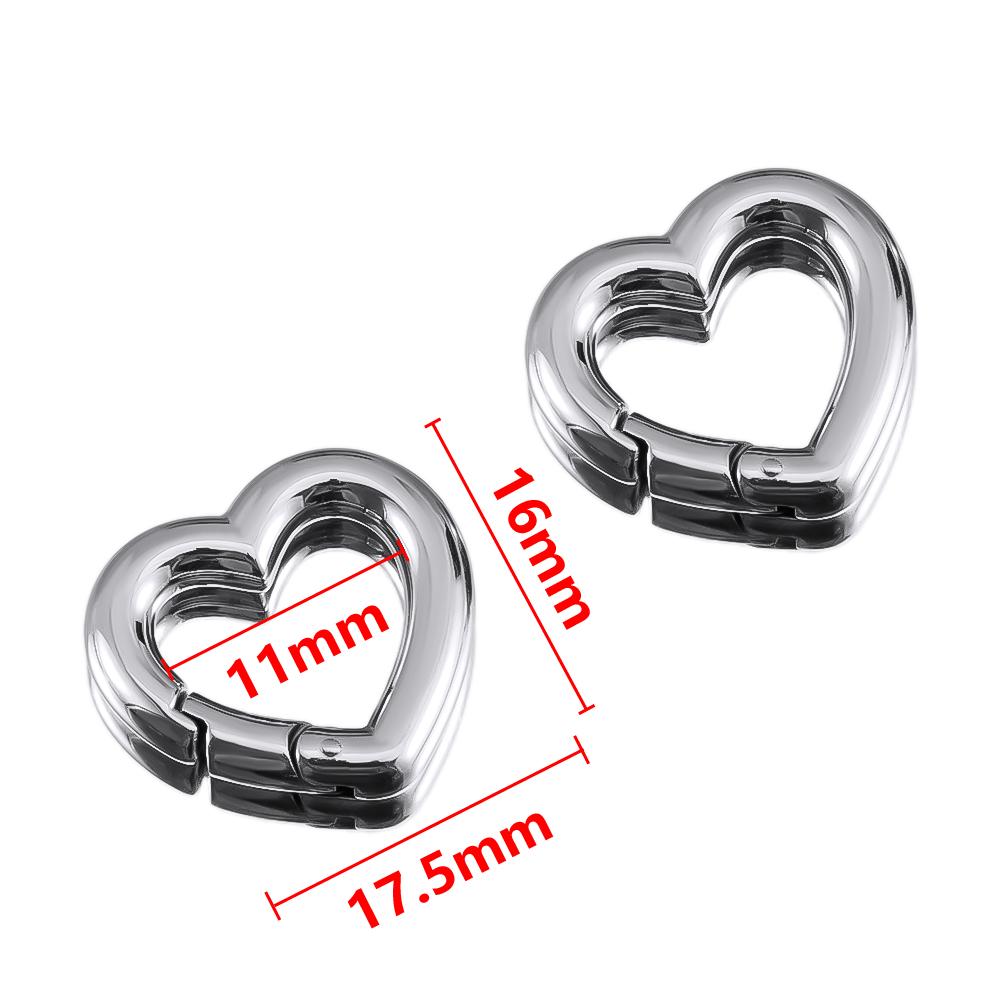 2Pcs 1Pc Charm Stainless Steel Buckle Heart Circular Connector DIY Necklaces Jewelry Making Lobster Buckle Accessories Wholesale