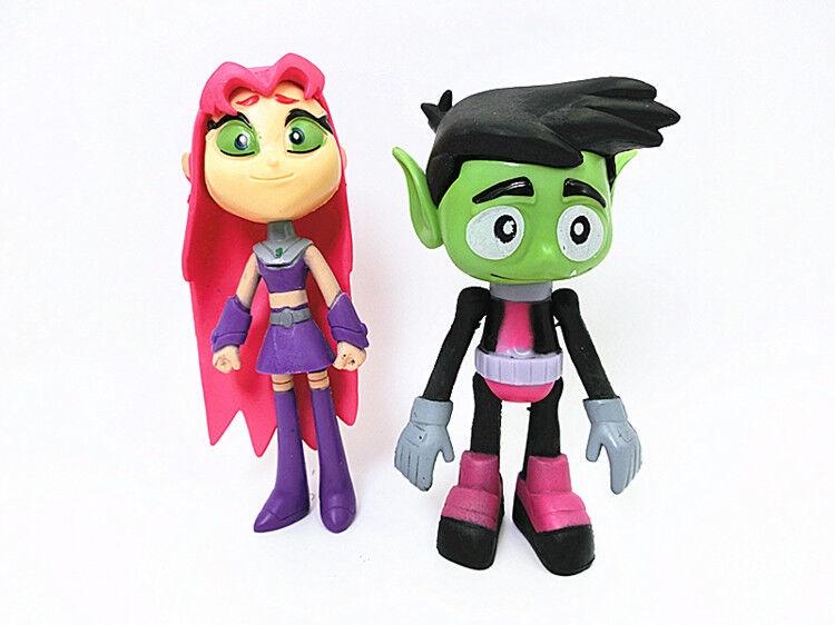 Teen Go Titans To The Movies Robin Cyborg Beast Boy Raven Action Figure 7pcs Toy