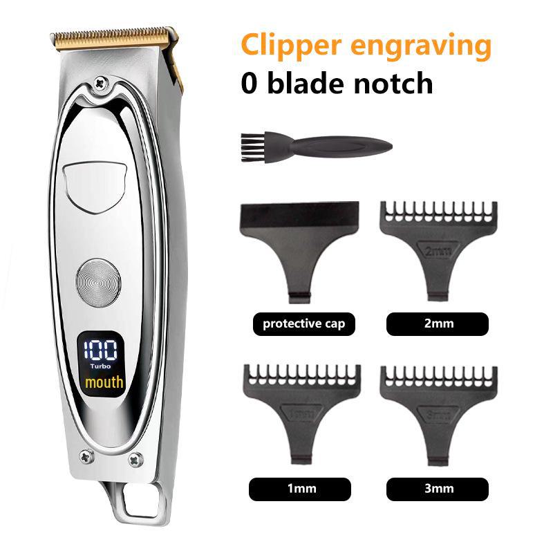 Профессиональная беспроводная электрическая машинка для стрижки волос с ЖК-дисплеем