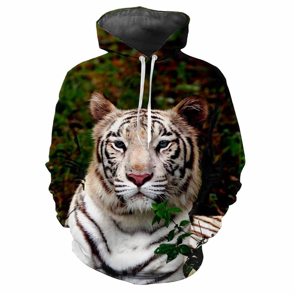 Тигр Животное Зверь 3D Печатный Весна И Осень Мужчины С Толстовкой Свободный Повседневный Модный Личность Для Создания Удобной Одежды
