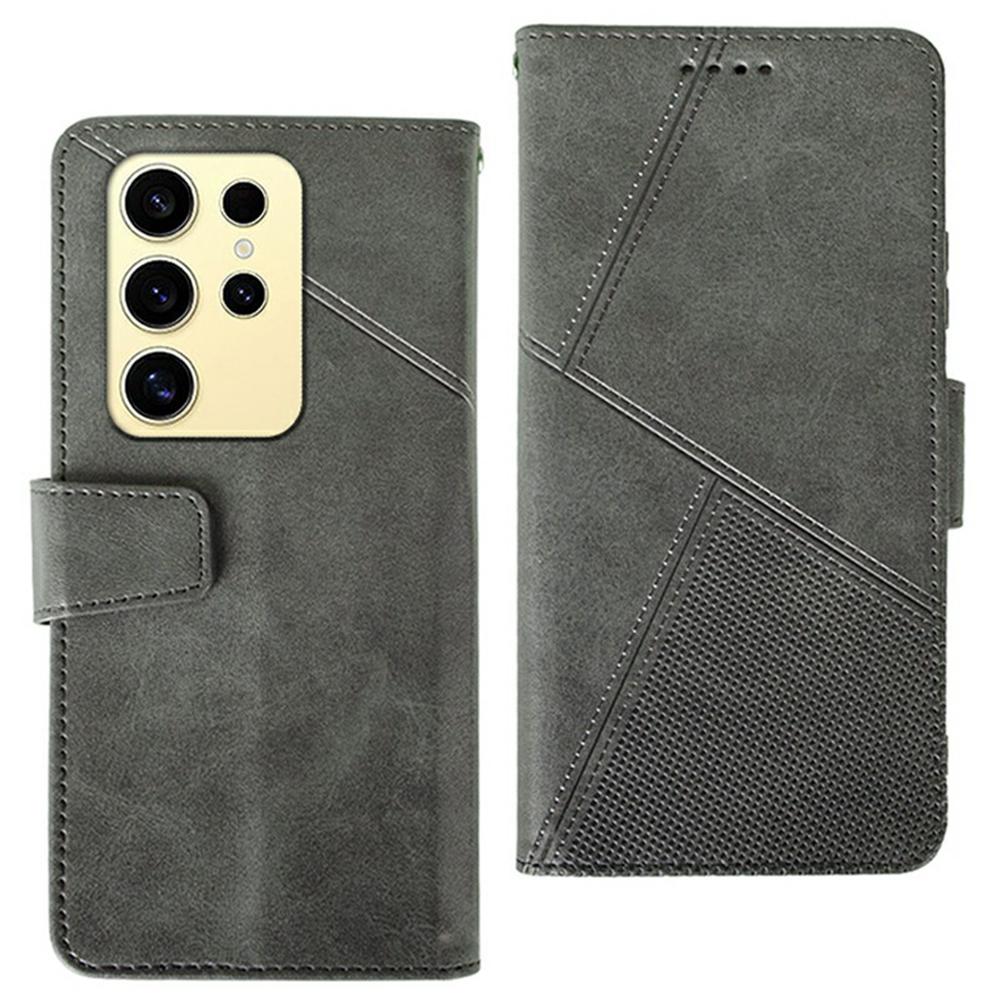 IDEWEI For Samsung Galaxy S26 Ultra Case Leather Wallet Phone Cover Stand Calf Texture