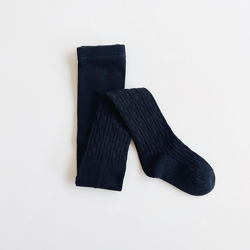 Детские колготки Весна и Осень Новые Однотонные с Узором «Косичка» Леггинсы для Девочек