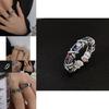 Chic And Trendy Vintage Rainbow Zircon Ring Fashion Jewelry For Women