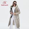 2022 New Winter Women's Jackets Lengthened Style Padded Parka Warm Hooded Zipper Ladies Fashion Cotton Women Coat 6055