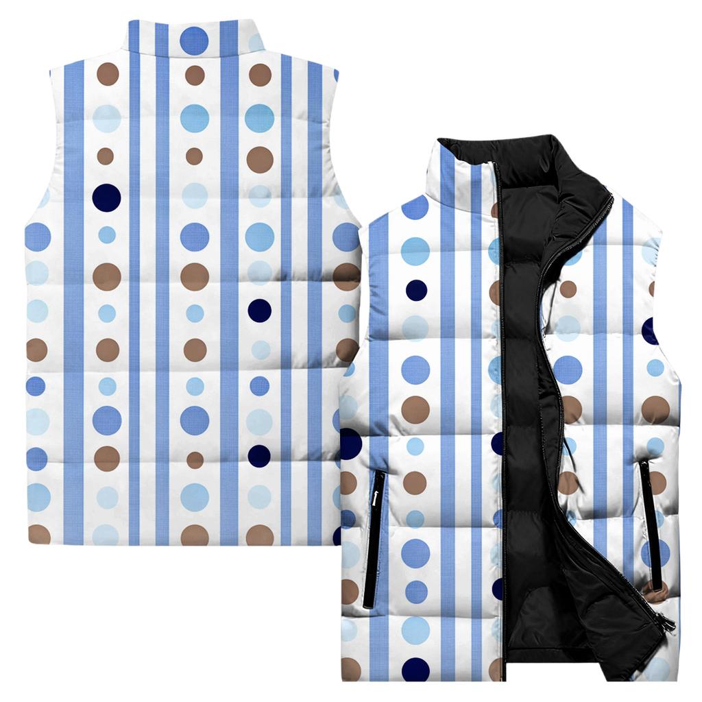 Ladies' Casual And Fashionable Sleeveless Vest Floral Pattern Printed Cotton Jacket