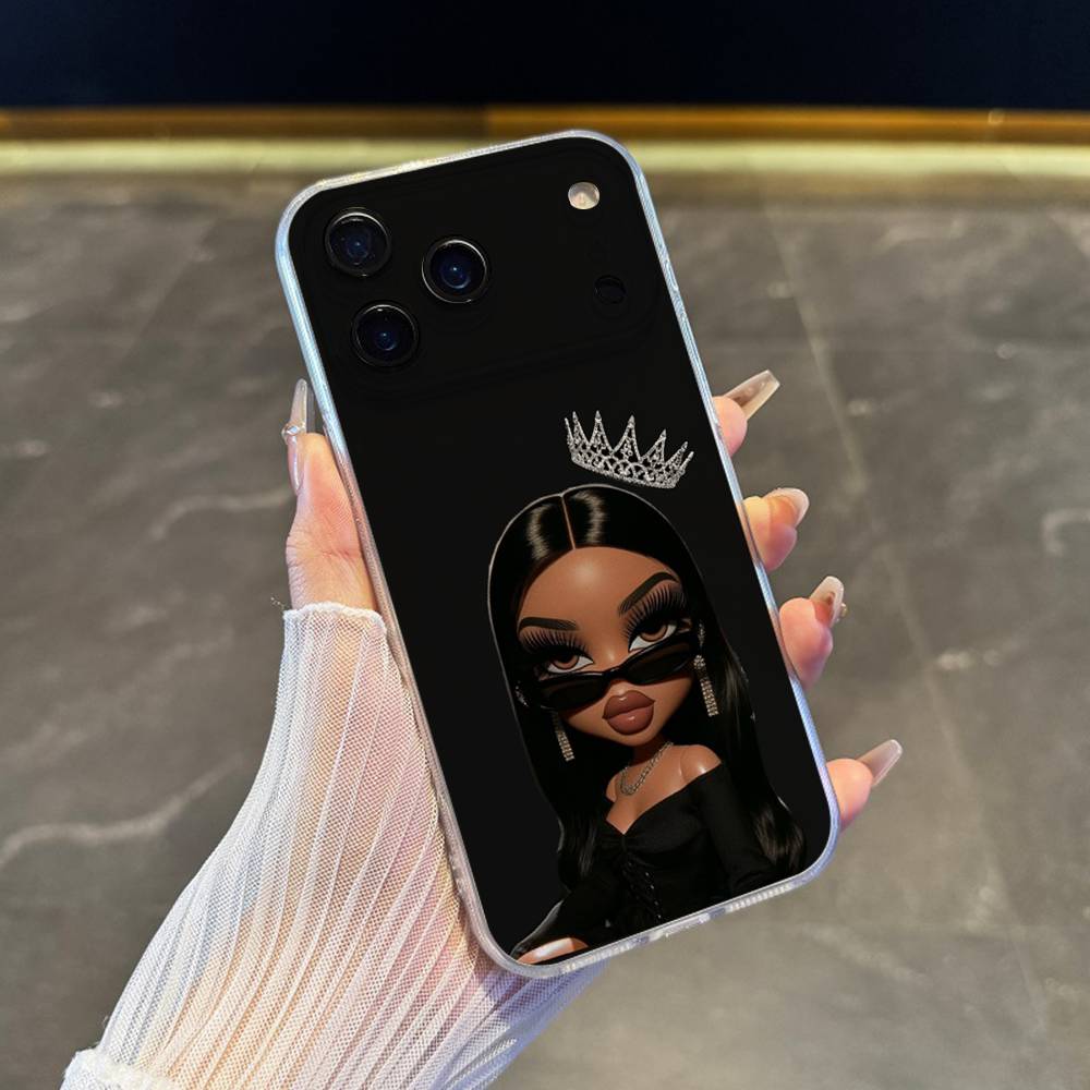 Fashion B-Bratz Doll Phone Case For iPhone 17,16,15,14,13,12,11 Pro,Max,Plus,X,XS,XR,SE4,E Mini Transparent Soft Cover