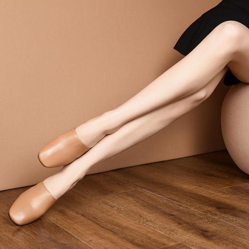 Women's Summer Medium Heel Sandals Comfortable Solid Color Non-slip Wear-resistant Sandals