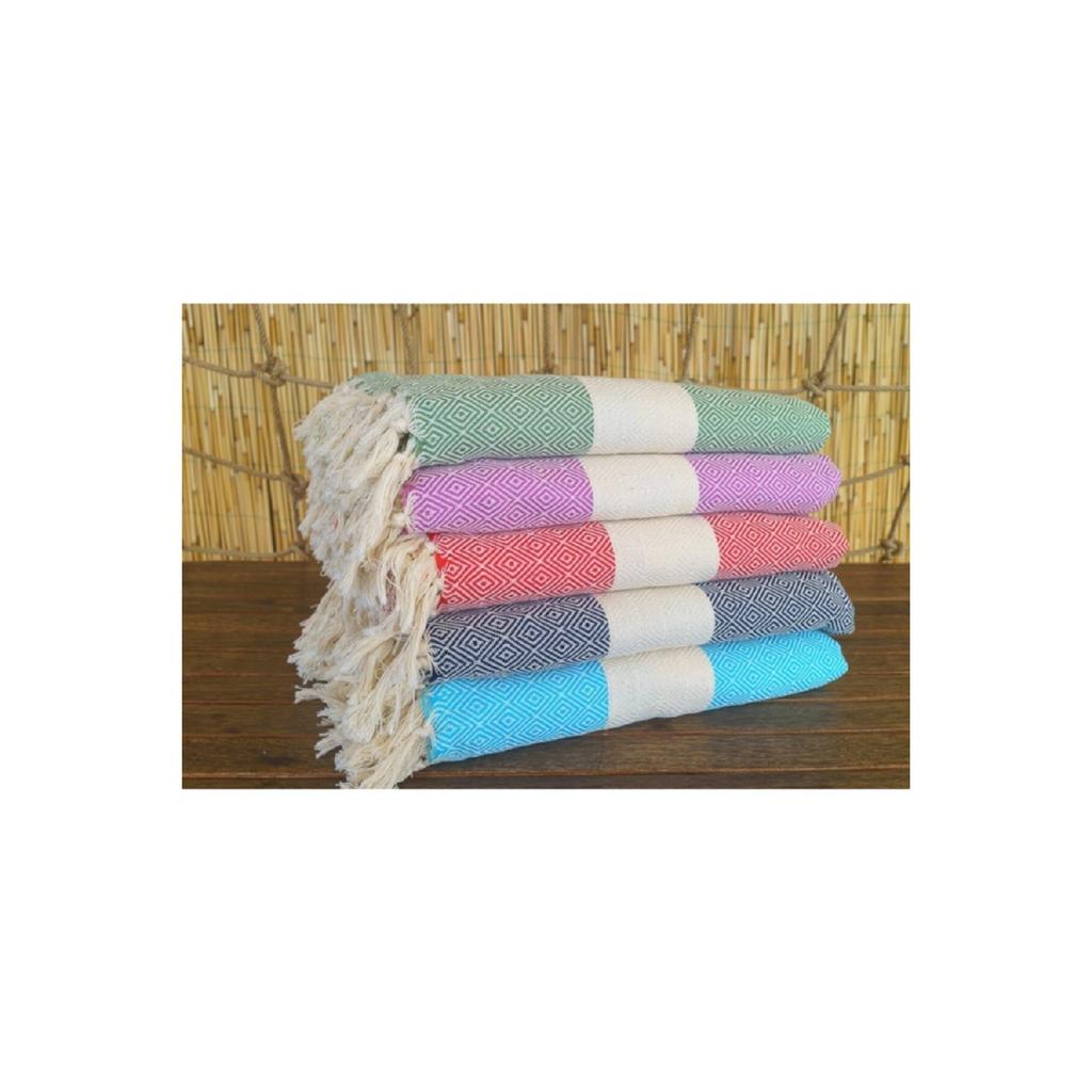 Пляжное полотенце Diamond Peshtemal, 100% хлопок, 100x180, турецкая баня и декоративный чехол