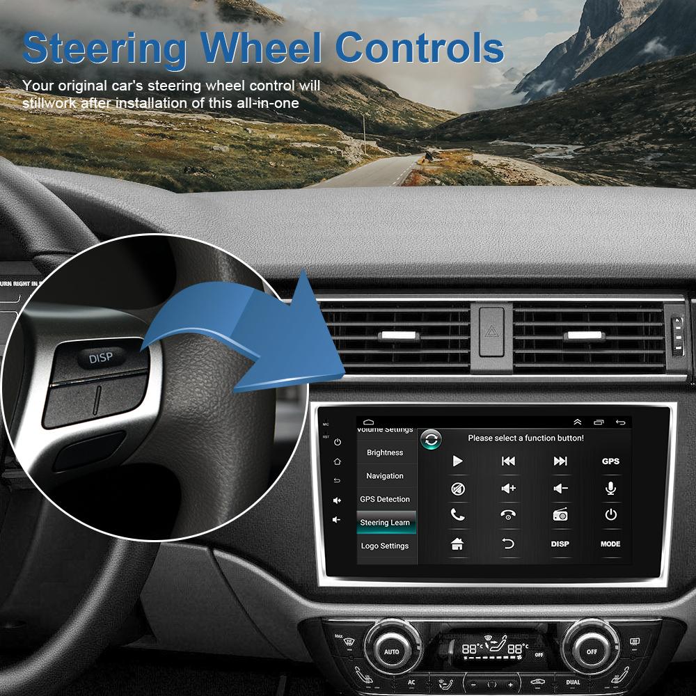 Hikity 2 Din 8 ''Android 10,0 Автомобильное стерео радио для Toyota Verso/E'Z 2009-2016 WIFI GPS Bluetooth FM Зеркальная связь Автомобильный MP5-плеер заднего вида